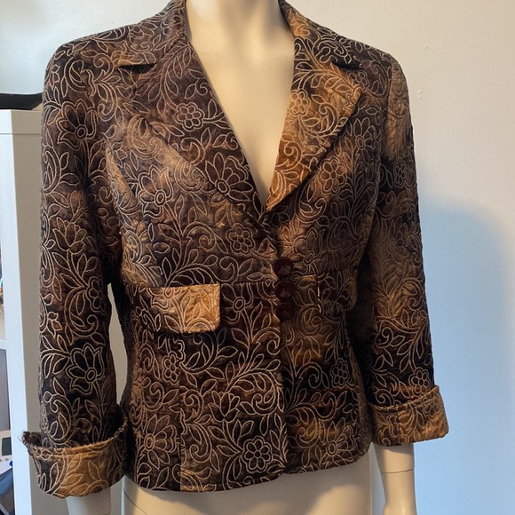 Tobias Plum Size 10 Slight shoulder padding Cotton Poly 3button - Picture 2 of 13